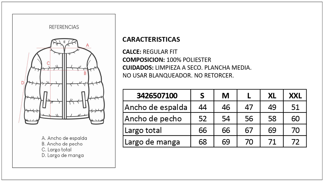 Tabla de Medidas Camperas de PU Britches